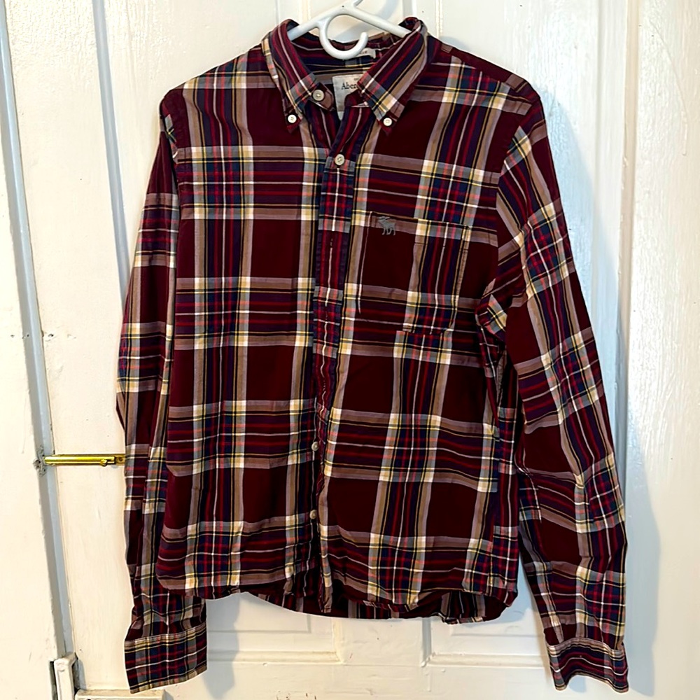 Men’s button down plaid shirt Abercrombie n Fitch